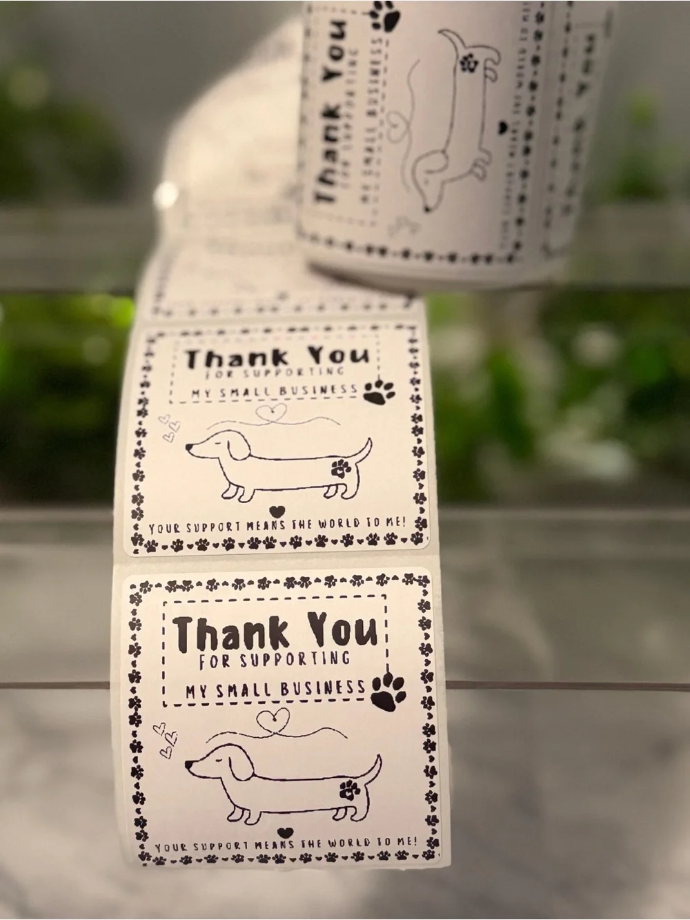 200 Dachshund Thank You Stickers 2x2 Small Business Packaging Labels Cute Dog